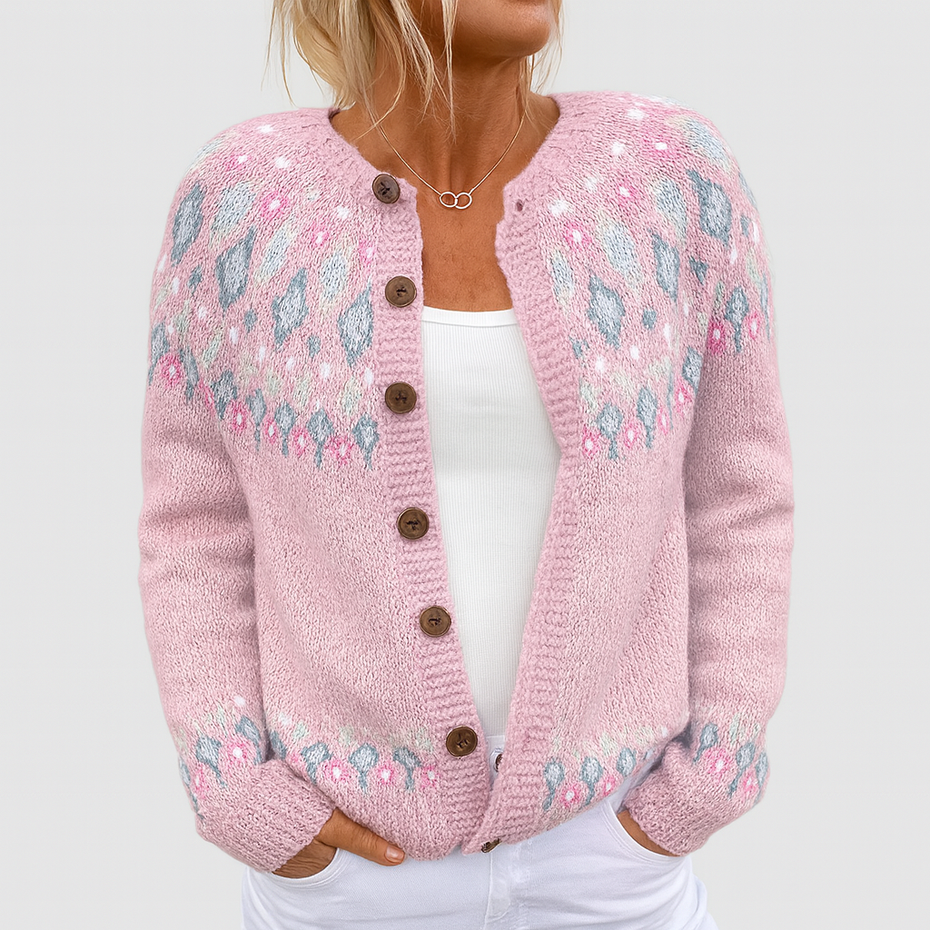 Liora™ | Soft Knitted Cardigan with Pattern