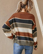 Serenelle | Striped Women's Sweater with Crew Neck &amp; Relaxed Fit