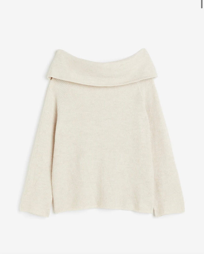 Tamaria™ | Elegant Off-Shoulder Sweater