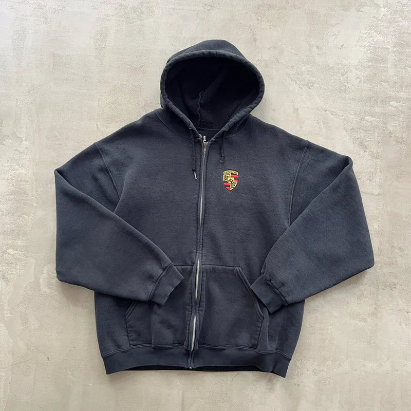 porsche zipper hoodie