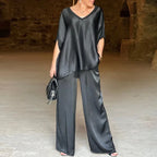 JOHANNA – STILVOLLES SET MIT MONOCHROMEM PULLOVER UND LOSER HOSE 