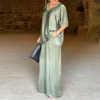 JOHANNA – STILVOLLES SET MIT MONOCHROMEM PULLOVER UND LOSER HOSE 