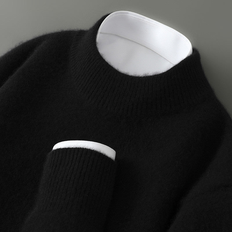 Louis Charpentier | Luxuriöser Herren-Wollpullover mit Fledermausärmeln 