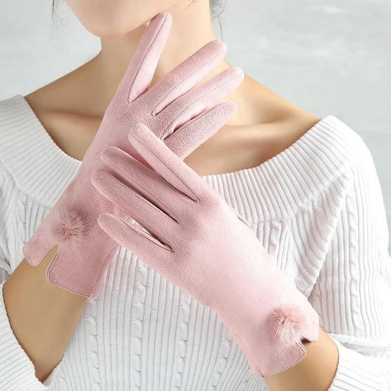 Elegant Women's Gloves | Warm Gloves with Stylish Chain Detail