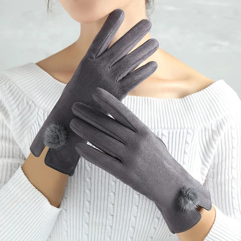Elegant Women's Gloves | Warm Gloves with Stylish Chain Detail
