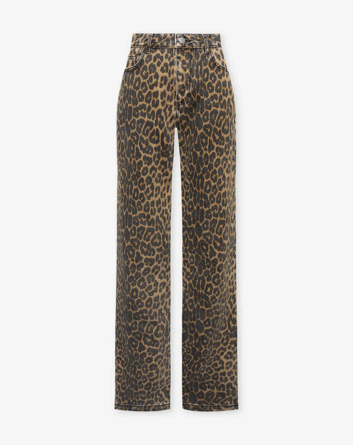 WildChic Jeans mit Leopardenmuster