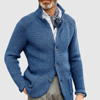 Slower | Modern woven, tailored button cardigan