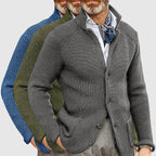Slower | Modern woven, tailored button cardigan