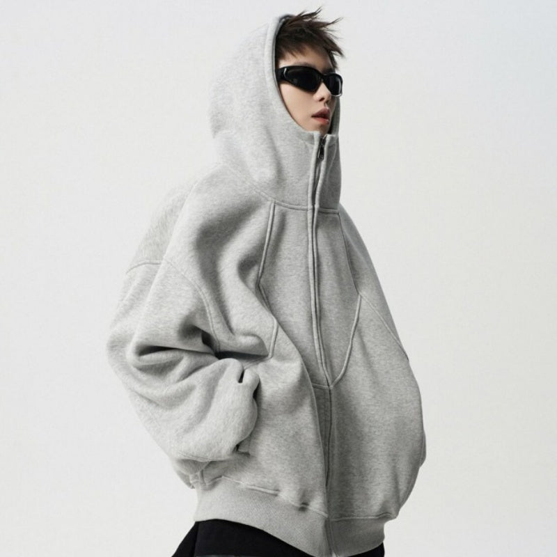 Noah Laurent | Luxurious Loose-Fitting Cardigan in Gray &amp; Black