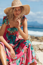 Viraelis – Luftiges Midikleid mit Smok-Detail