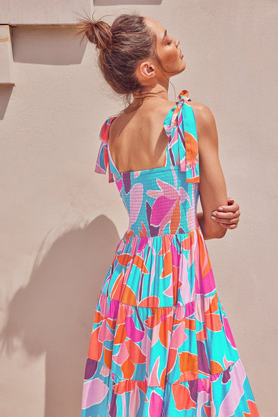 Viraelis – Airy Midi Dress with Smock Detail