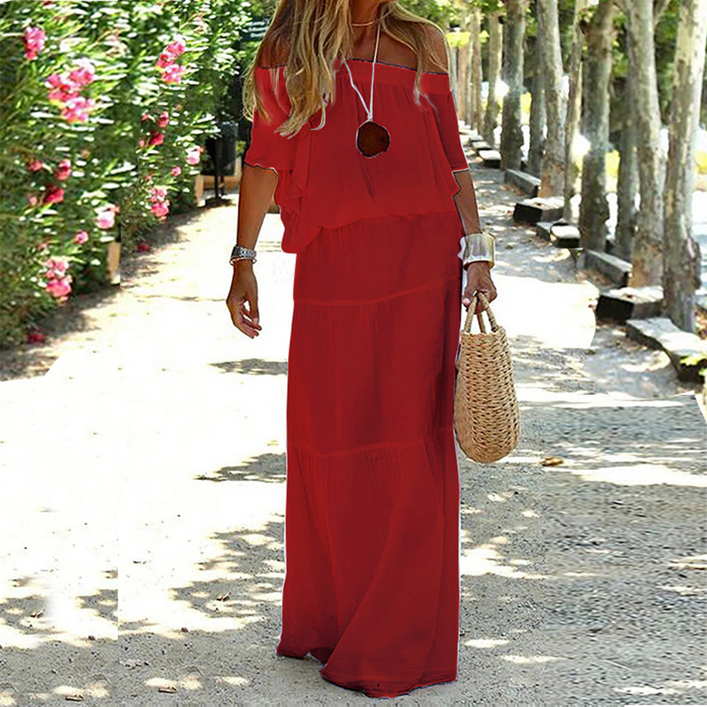 Maxine – Stylisches Sommerkleid mit nackten Schultern