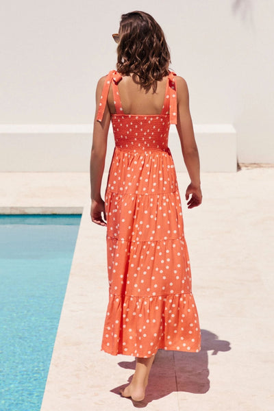 Viraelis – Airy Midi Dress with Smock Detail