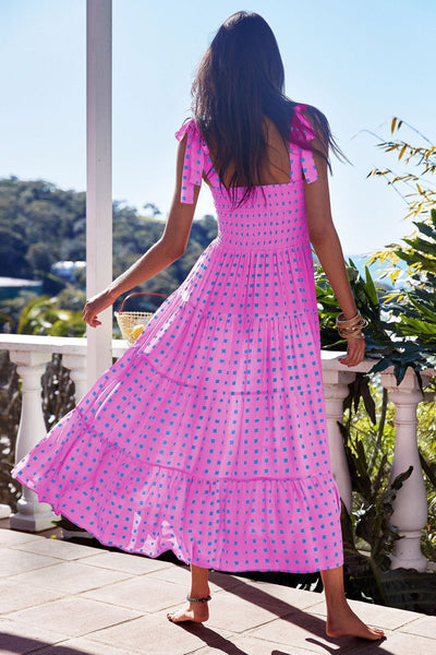 Viraelis – Airy Midi Dress with Smock Detail