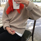 Aurea | Dames Trui – Kersenrood Raccoonwol, Losvallend & Vintage