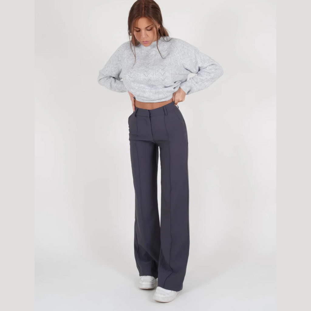 Luna | Wide Leg Trousers with High Waist Fit