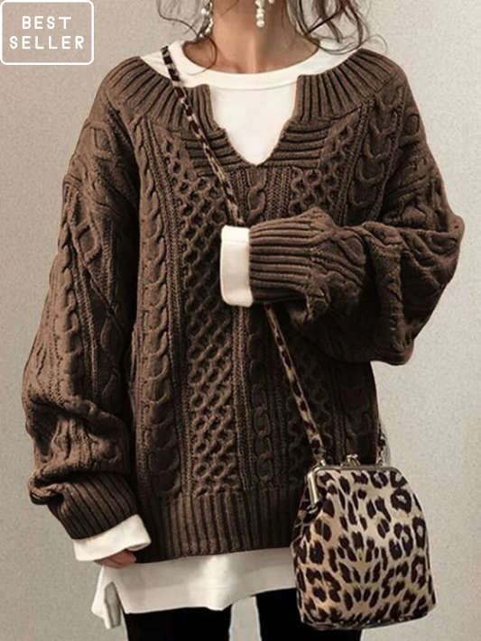 Eva™ |  V-hals Gebreide Sweater