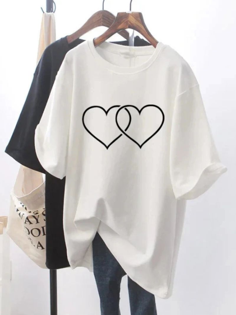 Lovely™ | Oversized - Love Losse Wit T-Shirt