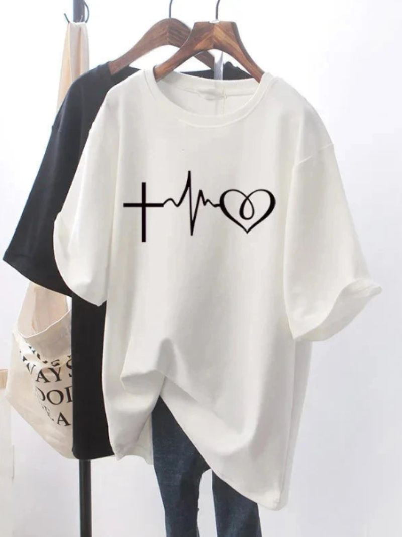 Lovely™ | Oversized - Love Loose White T-Shirt