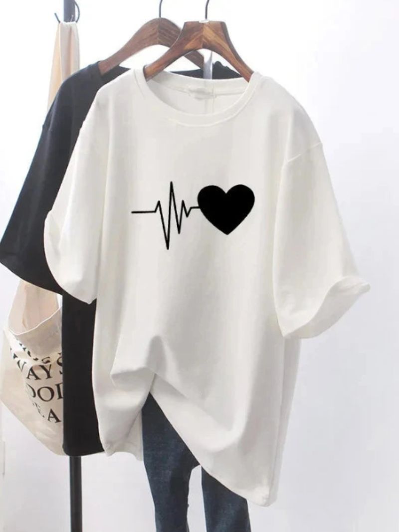 Lovely™ | Oversized - Love Loose White T-Shirt