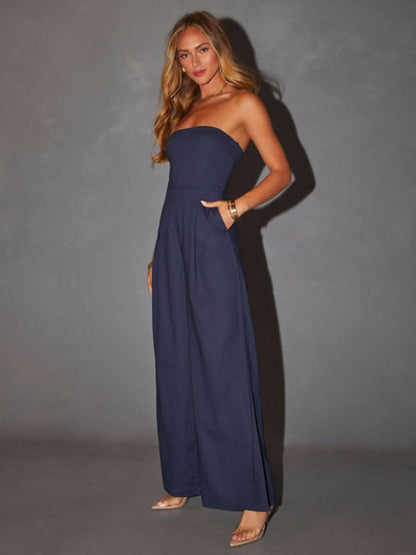 Samantha - Jumpsuit Tube Navy Blue 