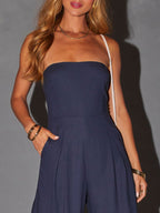 Samantha - Jumpsuit Tube Marineblauw