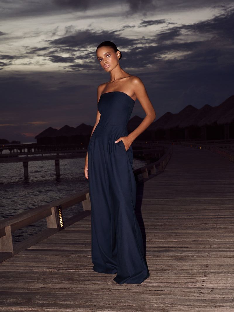 Samantha - Jumpsuit Tube Navy Blue 