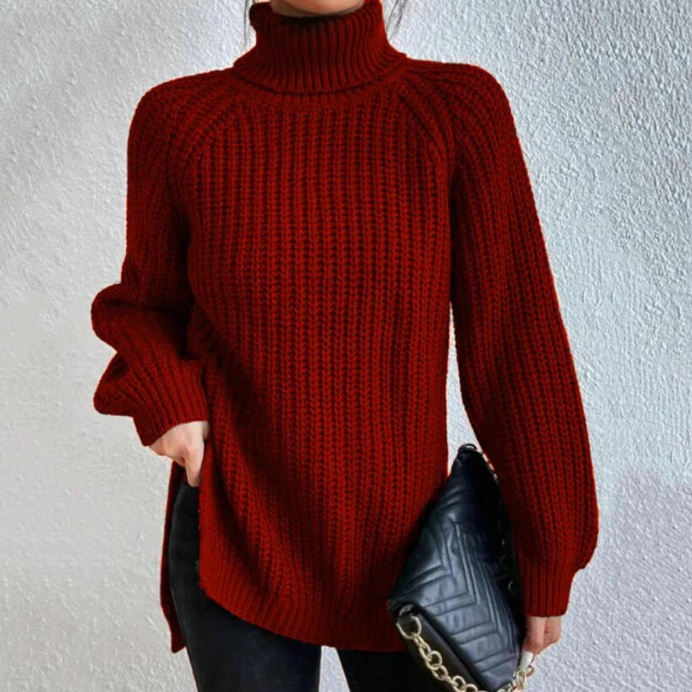 Elina™ | Elegant Roll Neck &amp; Knitted Sweater 