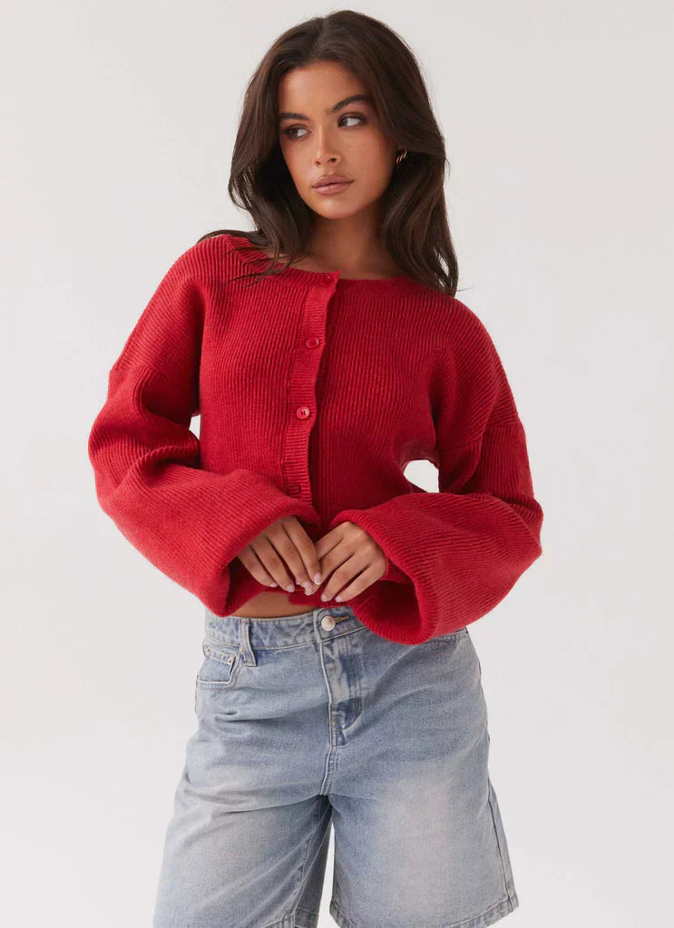Plunora - Essentiel Red Cardigan 