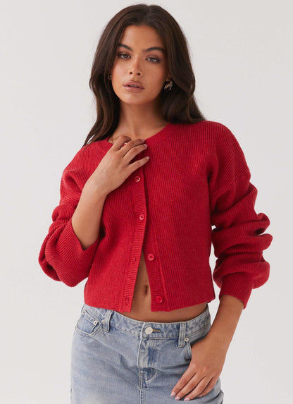 Plunora - Essentiel Red Cardigan