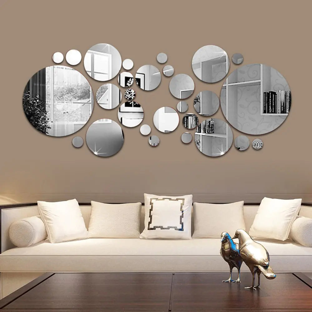 3D Mirror Wall Stickers - Modern, Reflective &amp; Easy to Install