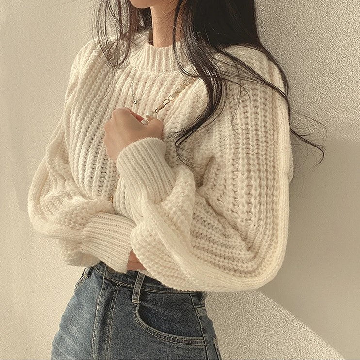 Lora Cropped Sweater | Loose &amp; Stylish