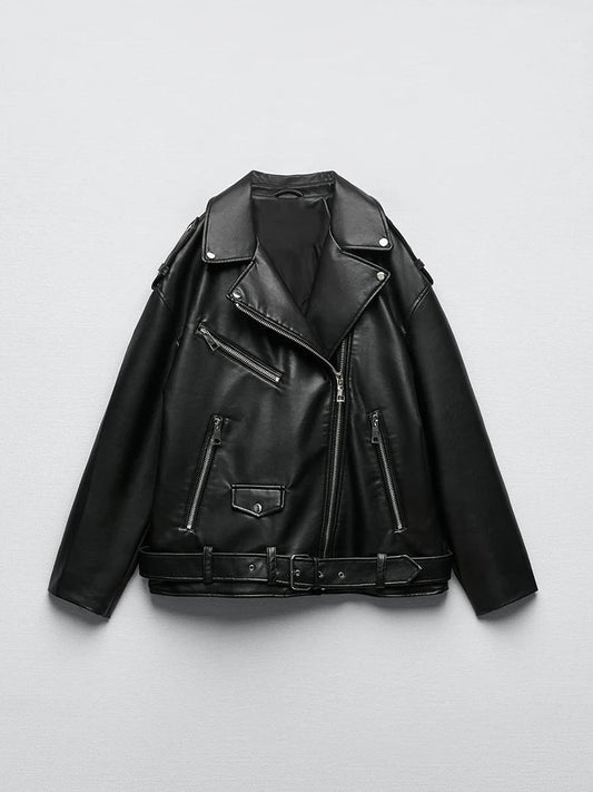 JHooze™ - Fashionable Biker Vegan Leather Jacket