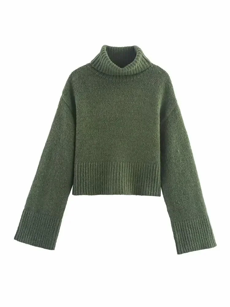 Nivelle | Knitted Turtleneck with Wide Sleeves &amp; Cropped Fit