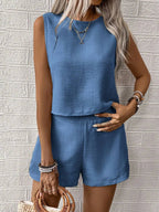Linda - Summer set with Sleeveless top and shorts