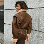 Serenya | Vegan Shearling Coat for Women with Waist Belt