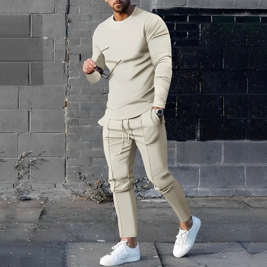 Dialot - Trendiges 2-teiliges Herren-Set | Pullover und Jogger