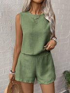 Linda - Summer set with Sleeveless top and shorts