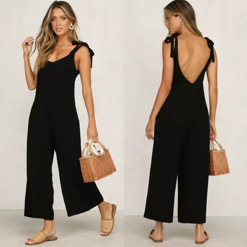 Gianna - Luchtige Jumpsuit - Wijde Pijpen - Dames
