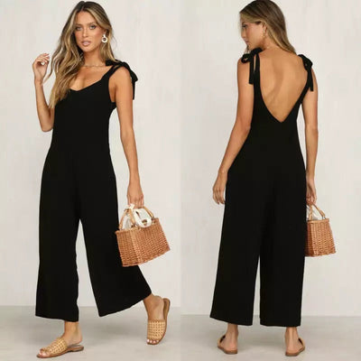 Gianna - Luchtige Jumpsuit - Wijde Pijpen - Dames