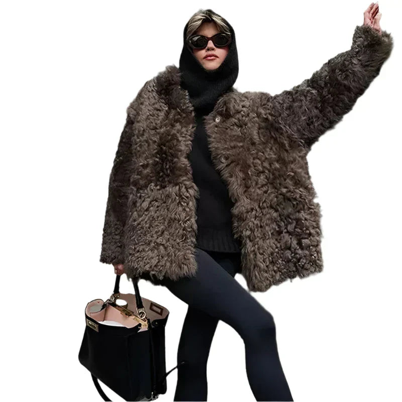 Isabelle – Luxuriöser weicher Damen-Kunstpelzmantel