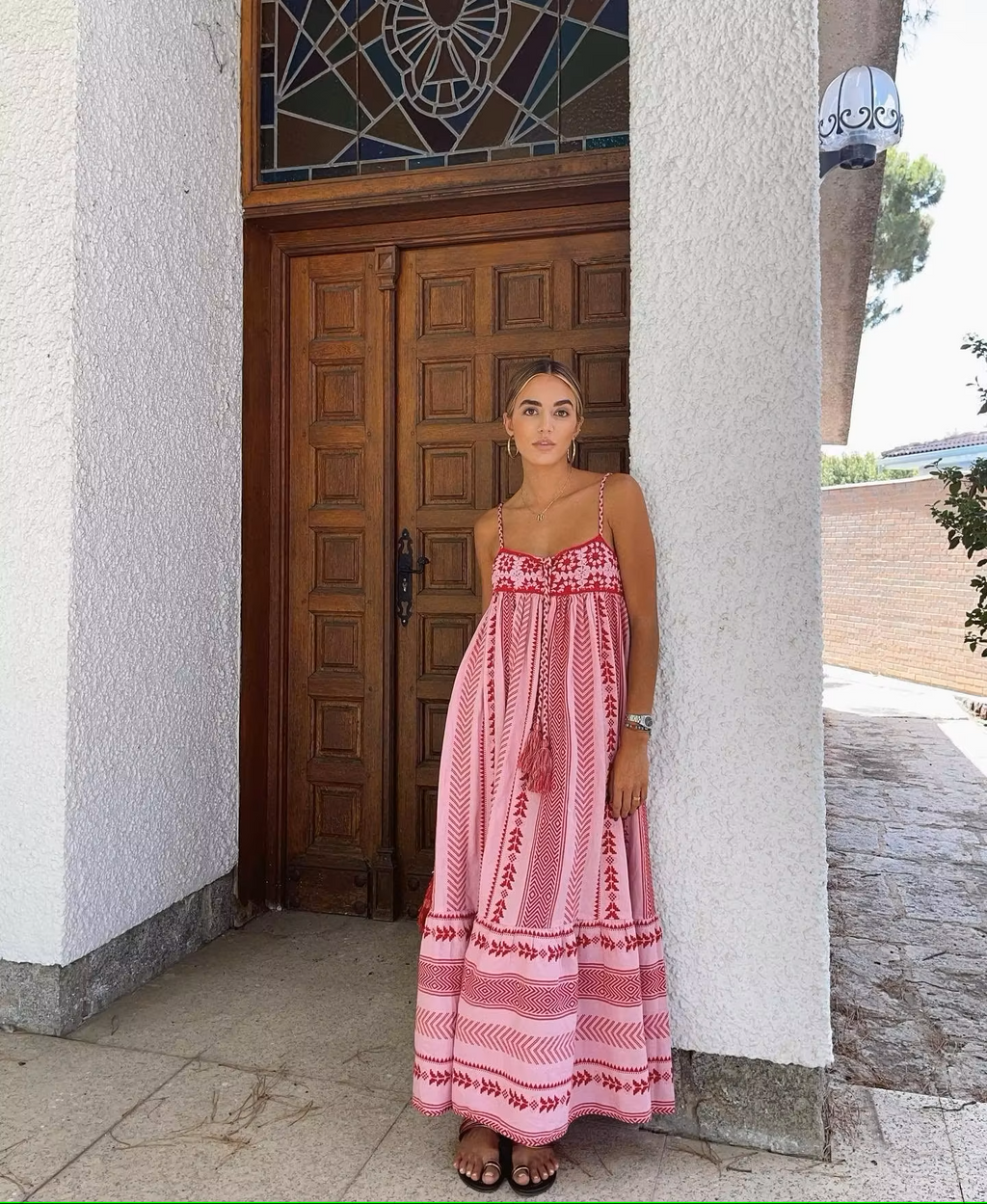 Sasha | Rosa Maxikleid