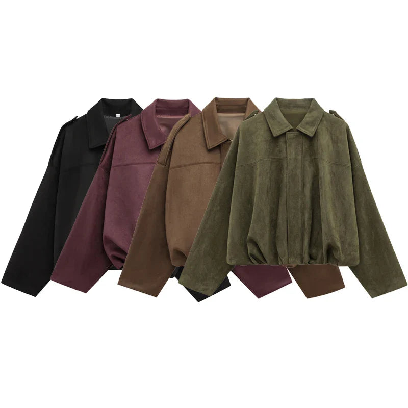 Nada | VIRAL Suedine Bomber Jas