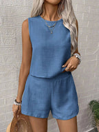 Linda - Summer set with Sleeveless top and shorts