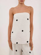 Camila | Linen Polka Co-ord Set