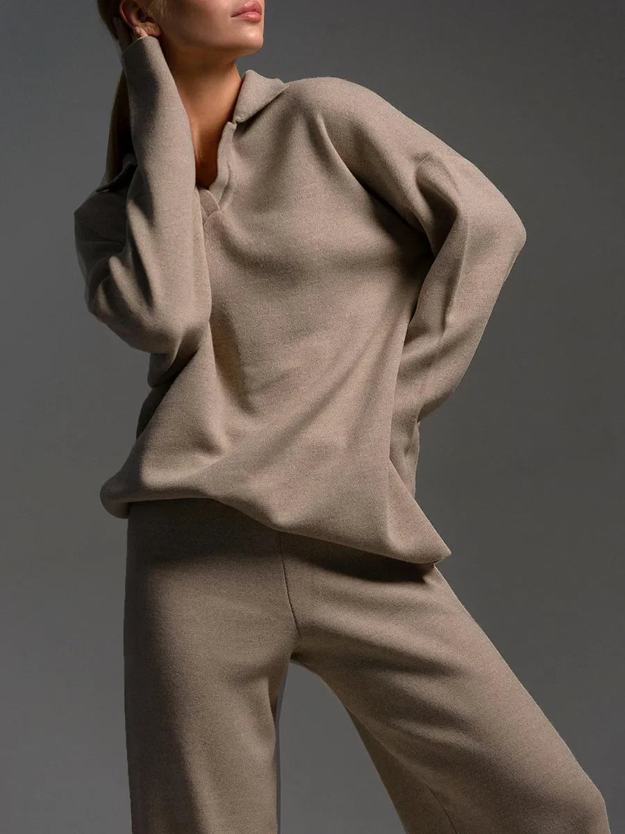 Selviane | Lounge Set met Wide Leg Broek & Relaxed Fit Top