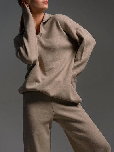Selviane | Lounge Set met Wide Leg Broek & Relaxed Fit Top