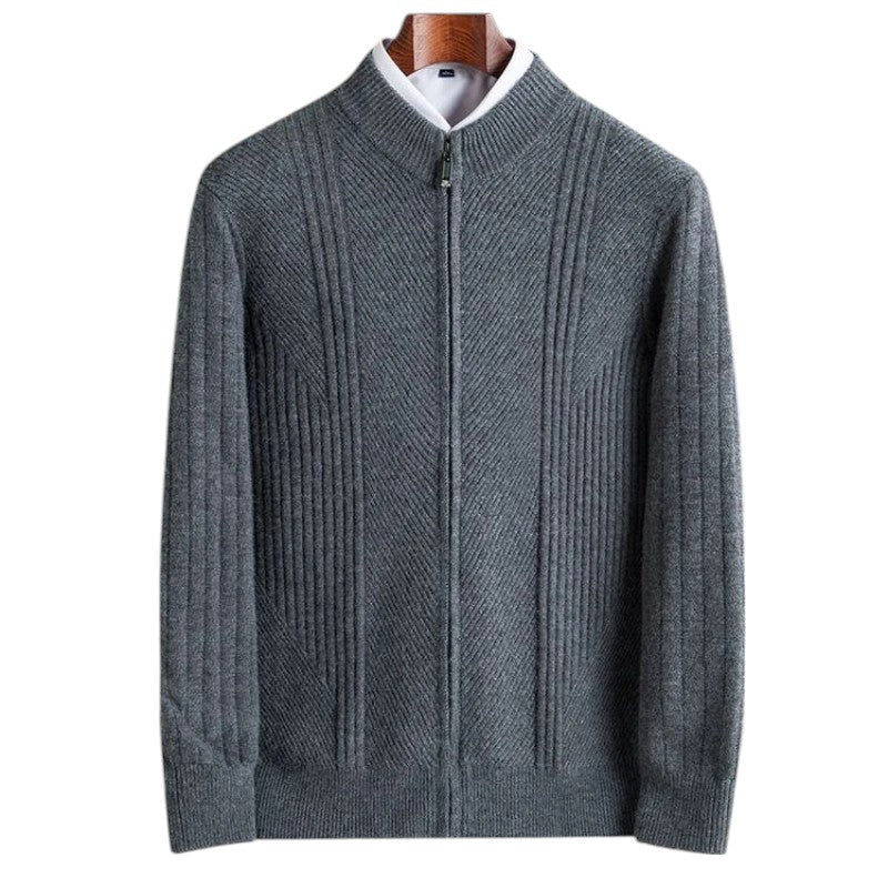 Raffy – Gestrickter Herren-Zip-Pullover mit Stretch und Wärme
