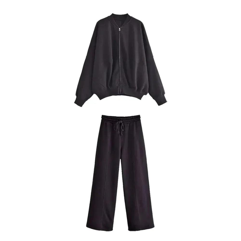 VIRAL TRACKSUIT - BOMBER &amp; HIGH WAIST PANTS 