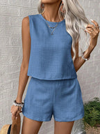 Linda - Summer set with Sleeveless top and shorts